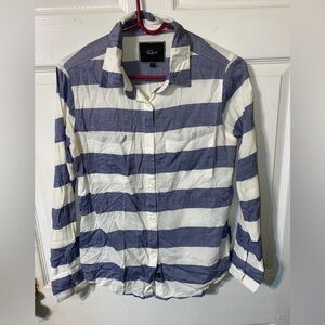 Rails stripped blue and white size (S) top